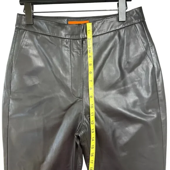 REISS x McLaren F1 Team Lottie Slit Front Leather Pants - Picture 13 of 16